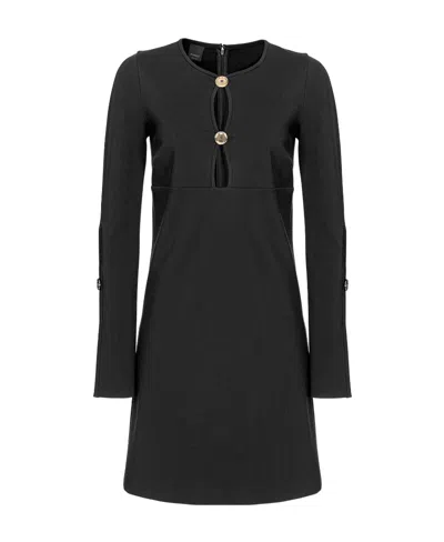 Pinko Long Sleeved Dress In Black