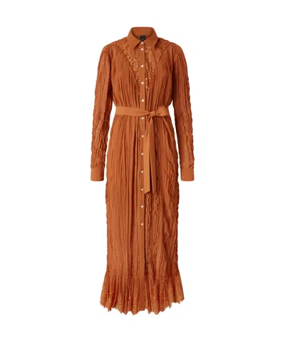 PINKO PINKO CREASED EFFECT BELTED SHIRT DRESS