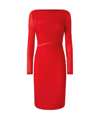 PINKO PINKO LONG-SLEEVE WRAP DETAILED DRESS