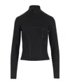 Pinko Stretch Nylon Jersey With Logo In Black