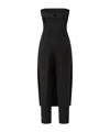 Pinko Jumpsuit With Skirt-effect Front In Black
