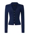Pinko Long-sleeved Knitted Cardigan In Black