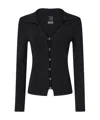 Pinko Long-sleeved Knitted Cardigan In Black