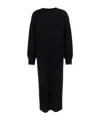Pinko Long-sleeved Knitted Dress In Black