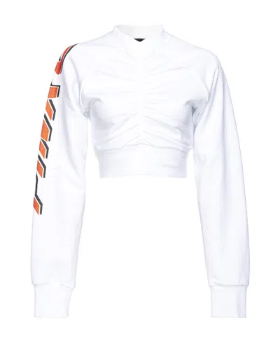 Pinko Long-sleeved Pleated Sweater In White