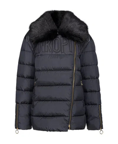 Pinko Long-sleeved Quilted Cotton Clothes In Black