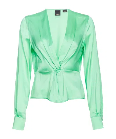 PINKO LONG-SLEEVED SATIN SHIRT