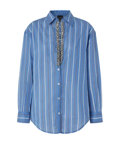 Pinko Long-sleeved Shirt In Blue
