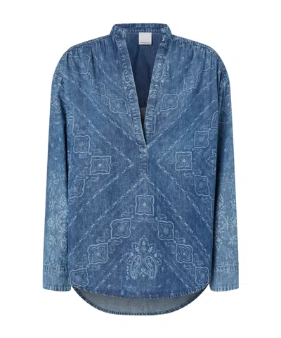 Pinko Long-sleeved Shirt In Blue