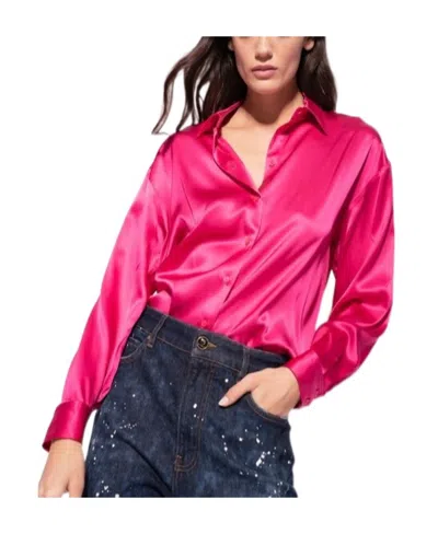 Pinko Long-sleeved Shirt In Pink