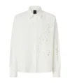 Pinko Chemise Avec Broderie Anglaise Et Cristaux In White