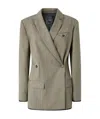 Pinko Long-sleeved Suit Coat In Gray