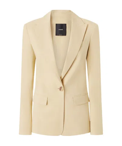 Pinko Long-sleeved Suit Coat In Nude