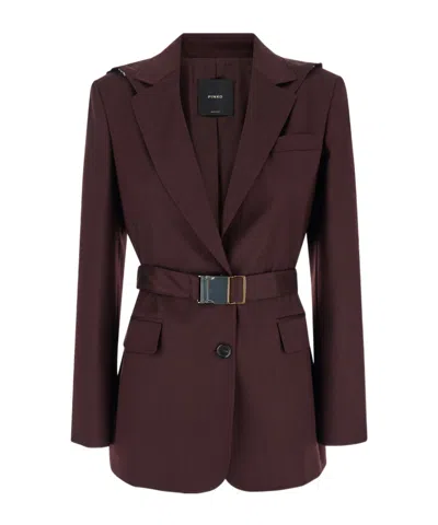 PINKO PINKO SINGLE-BREASTED BELTED BLAZER