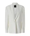 Pinko Tailored White Blazer With Adjustable Strap Detail In White