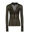 Pinko Transparent Crepe Polo Anapurna In Black