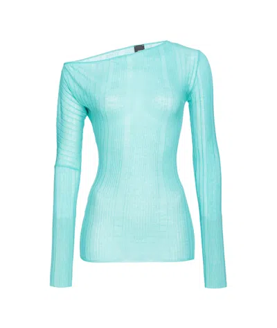 Pinko Long-sleeved Sweater In Blue