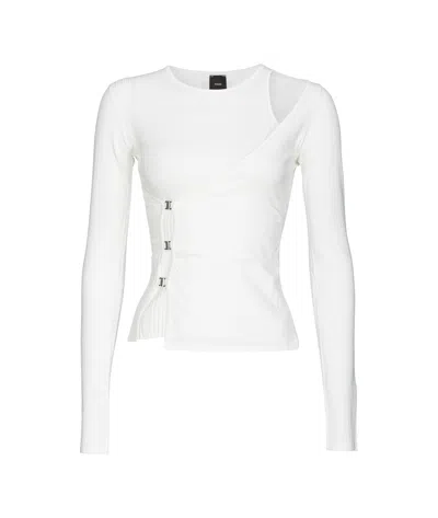 Pinko Long-sleeved Sweater In White