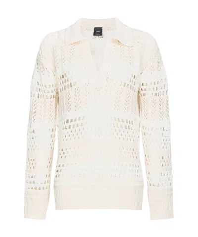 Pinko Long-sleeved Sweater In White
