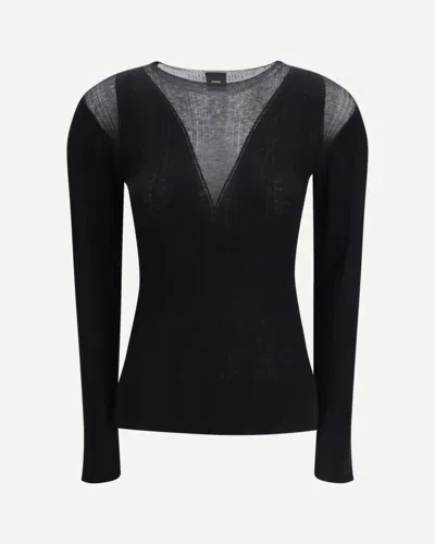 Pinko Long-sleeved Top In Black
