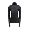Pinko Long-sleeved Turtleneck Top In Black