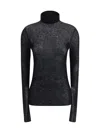 Pinko Long-sleeved Turtleneck Top In Black