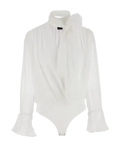 PINKO PINKO LONG-SLEEVED V-NECK BODYSUIT