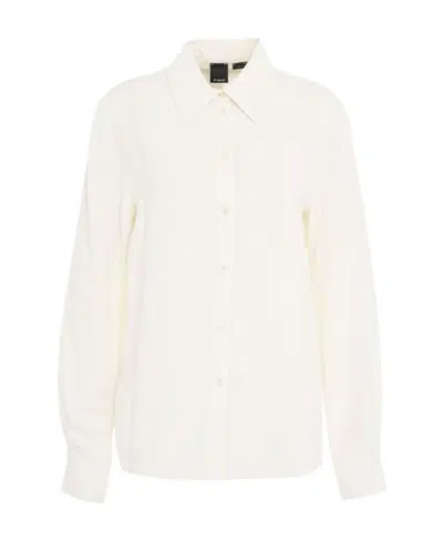 Pinko Long-sleeves Buttoned Shirt In White