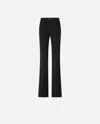 Pinko Tailored High-waisted Flared Trousers With Polished Button Detail In Black