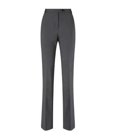 Pinko Long Trousers With Rear Zip In Gray