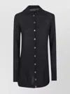 Pinko Button-up Cardigan With Classic Collar In Black