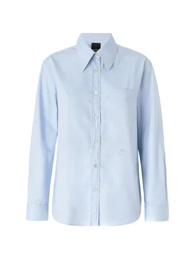 Pinko Long-sleeve Button-up Shirt In Blue