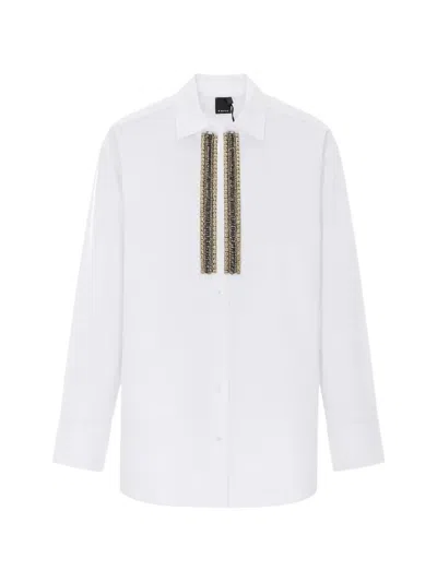Pinko Embellished Long-sleeve Shirt In White