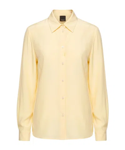 Pinko Long-sleeved Shirt In Yellow
