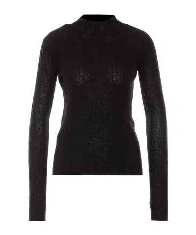 Pinko Long-sleeved Sweater In Black