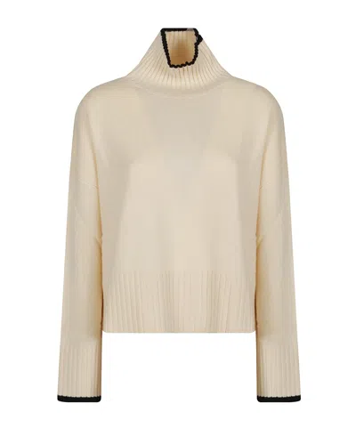 Pinko Contrast-trim Sweater In Neutral