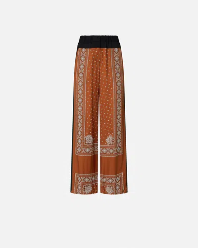 PINKO PANTALON À IMPRIMÉ BANDANA AMPLE ET LÉGER