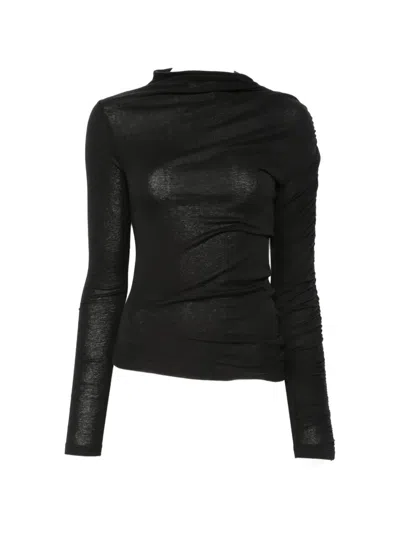 Pinko Loto Turtle Neck Sweater In Black