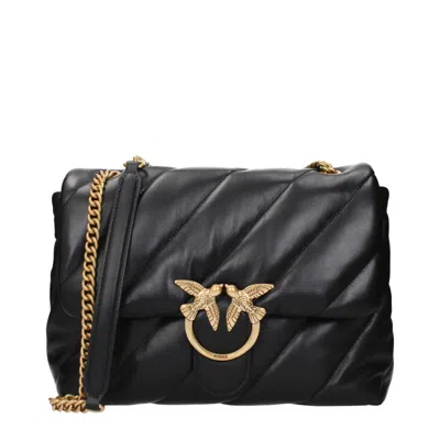 Pinko Love Shoulder Bags Women Leather Black