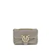 Pinko Love Quilted Logo-embellished Shoulder Bag In Gray