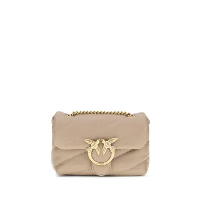 Pinko Love Baby Shoulder Bag In Sand
