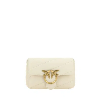 Pinko Love Baby Shoulder Bag In White