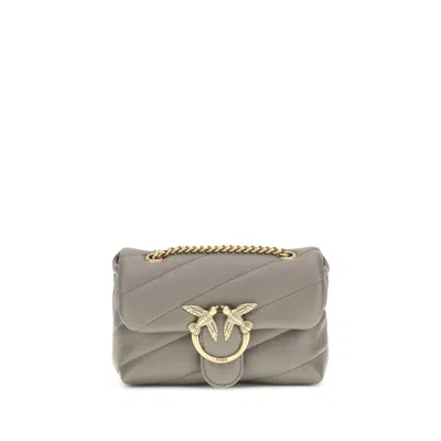 Pinko Love Baby Shoulder Bag In Gray