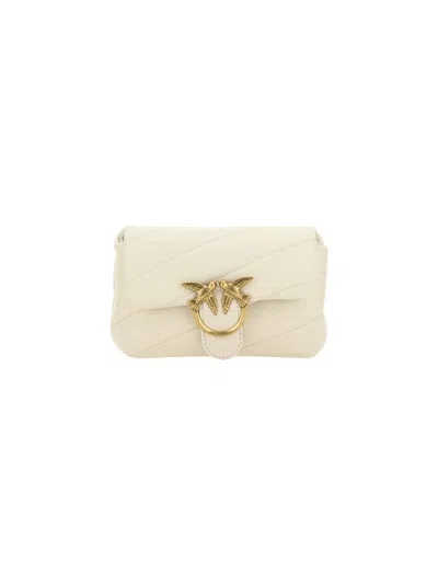 Pinko Love Baby Shoulder Bag In White