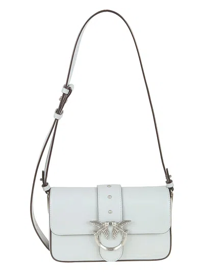 Pinko Mini Love Shoulder Bag In White