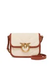 Pinko Love Bag Square Handbag In Canvas And Leather