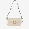 Pinko Love Bag Box Shoulder Bag In Nappa Leather In Neutral