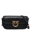 Pinko Small Love Bag Box Crossbody Bag In Nappa Leather In Black
