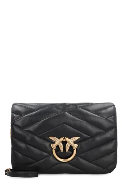 Pinko Love Bag Click Puff Leather Bag In Black