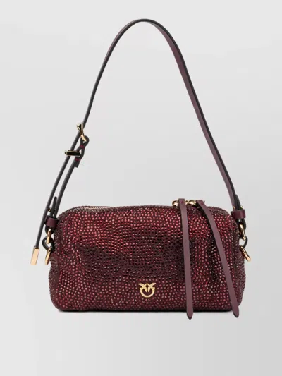 Pinko Love Bag Clutch Bag In Burgundy